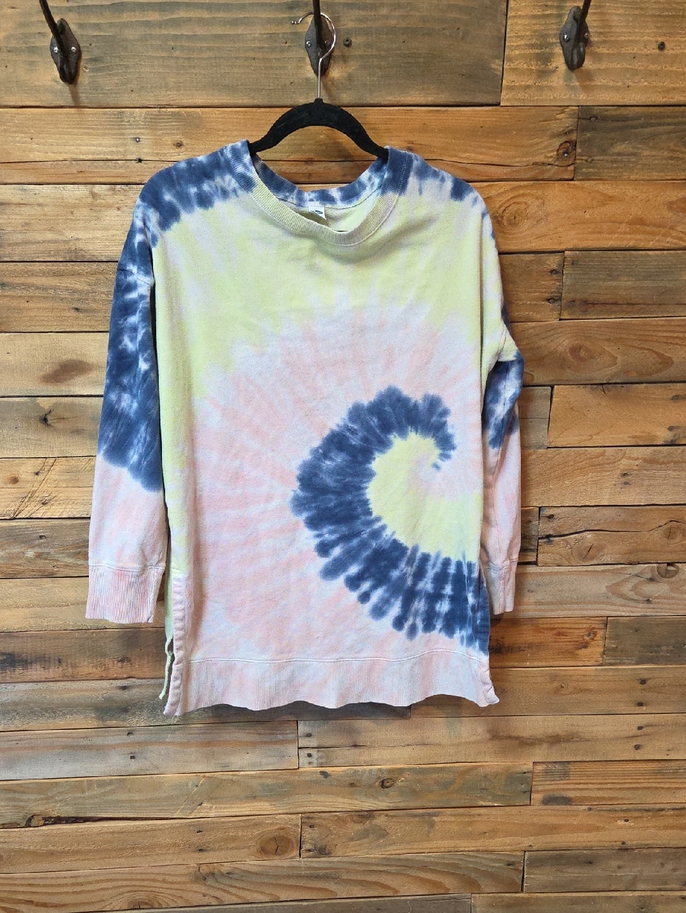 Old Navy Tie-Dye Crewneck Sweatshirt - Yellow, Pink & Navy